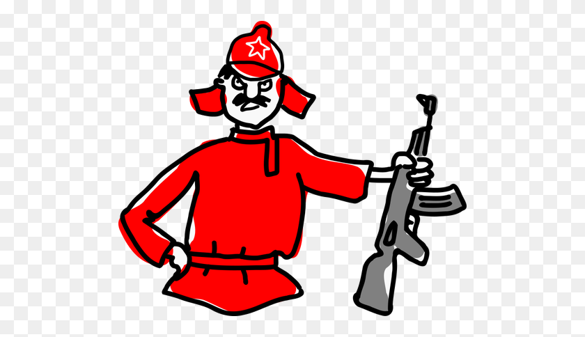 500x424 Red Army Soldier - Ak Clipart