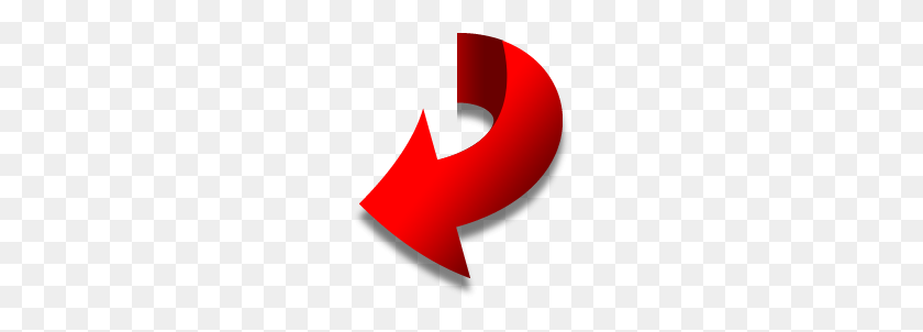 200x242 Red Arrow - Curved Red Arrow PNG