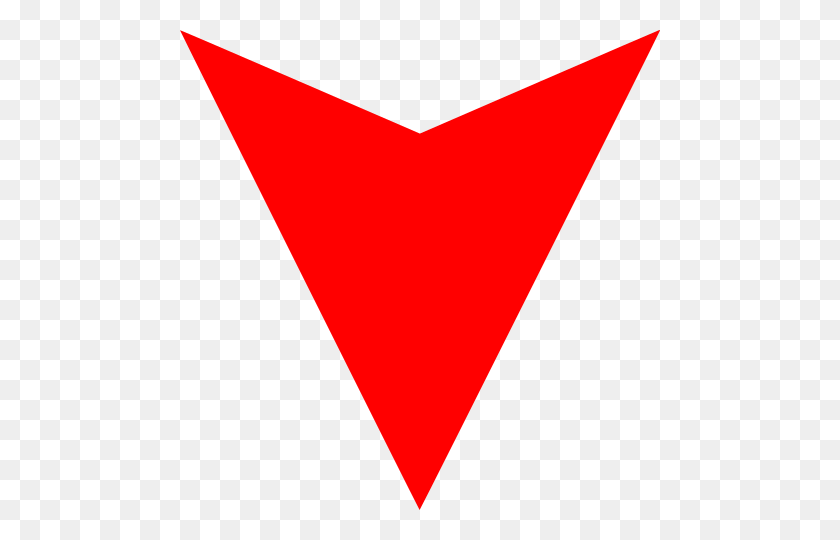 480x480 Red Arrow Down - Red Arrow PNG Transparent