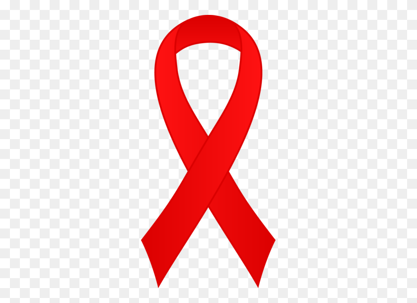 271x550 Red Awareness Ribbon Clipart - Ribbon Clipart Free