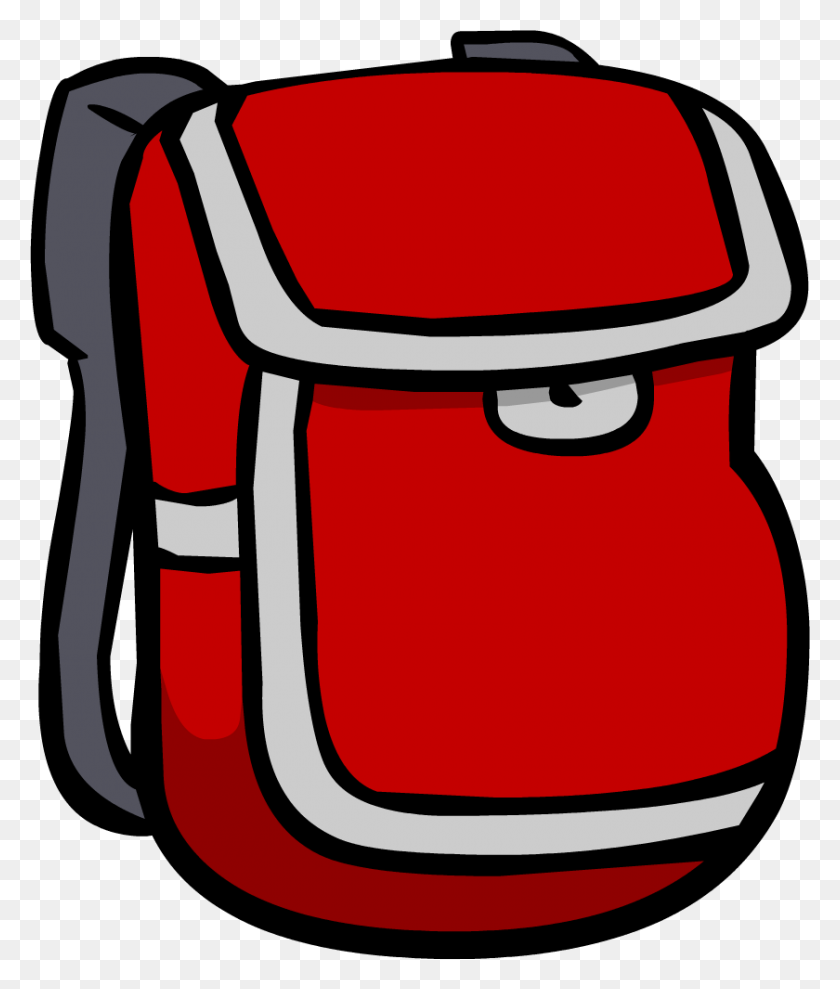 840x1001 Red Backpack Club Penguin Rewritten Wiki Fandom Powered - Bookbag Clipart