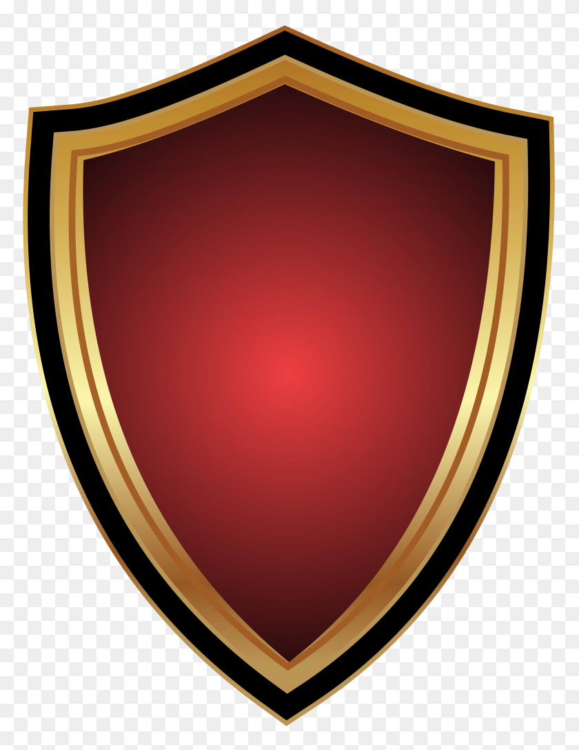6071x8000 Red Badge Transparent Clip Art Png - Shield Clipart