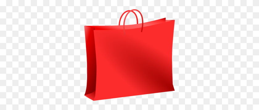 294x298 Red Bag For Shopping Bolsa Roja De Compras Clip Art - Shopping Bag Clipart