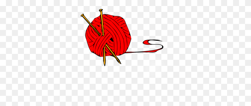 299x294 Red Ball Yarn Clip Art - Textile Clipart