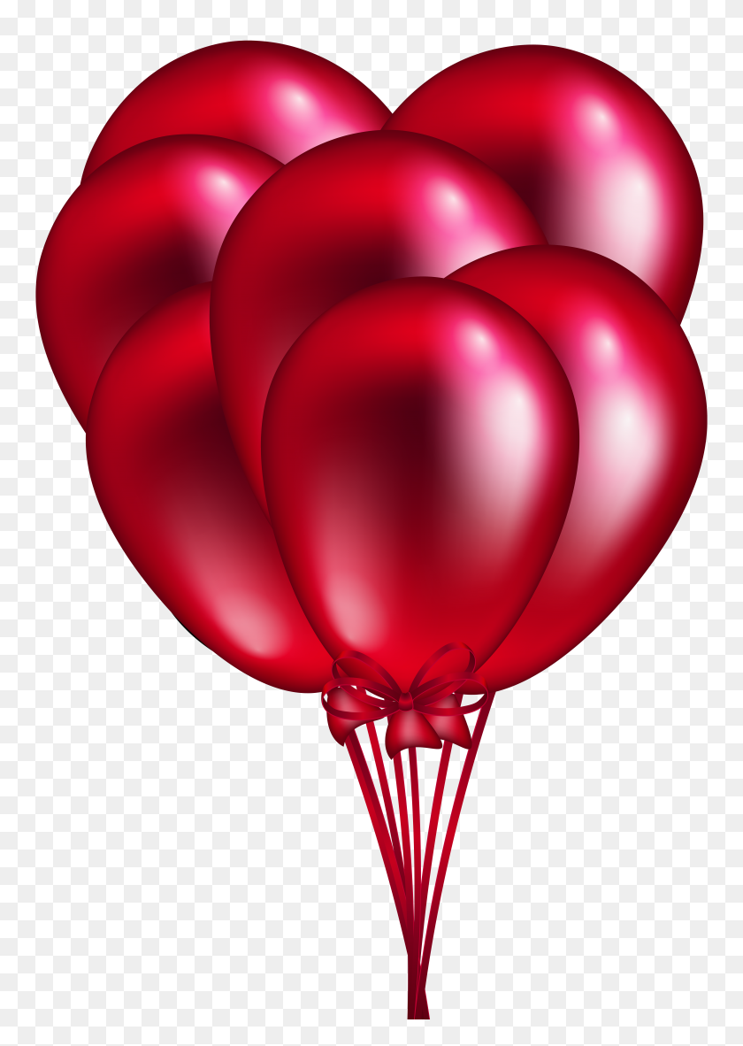 5558x8000 Red Balloon Bunch Png Clip Art - Silver Balloons PNG