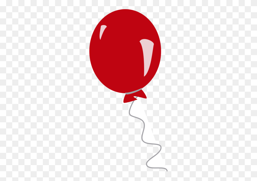 256x532 Red Balloon Clipart - Red Balloon PNG