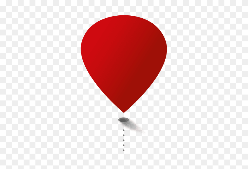 512x512 Red Balloon Glossy Infographic - Red Balloon PNG