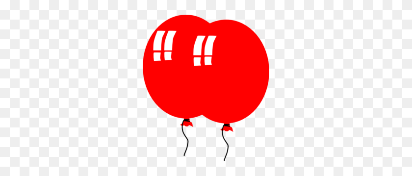 258x299 Red Balloons Clip Art - Red Balloon Clipart