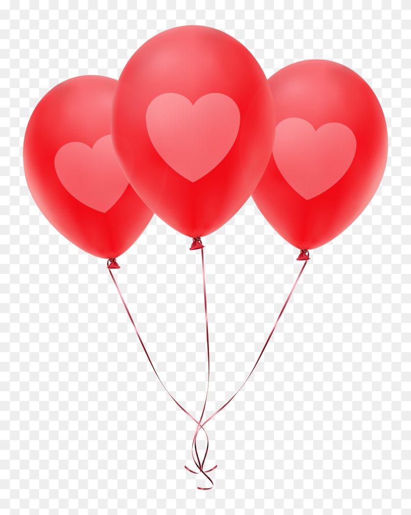 6280x8000 Red Balloons With Heart Transparent Png Clip Art Gallery - Red Balloon Clipart
