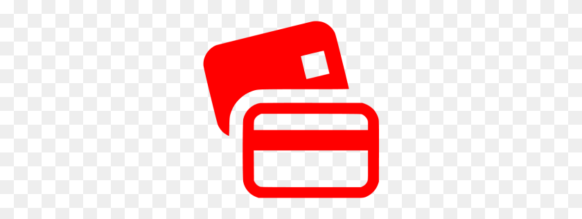 256x256 Red Bank Cards Icon - Credit Card Logos PNG