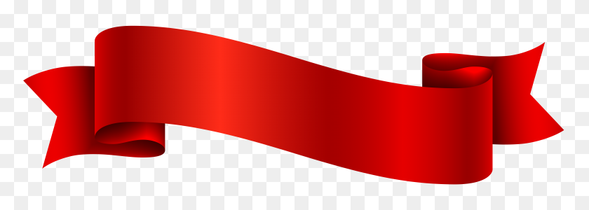 8000x2467 Red Banner Png, Red Banner Clipart Png Image Gallery - Red Ribbon Clipart