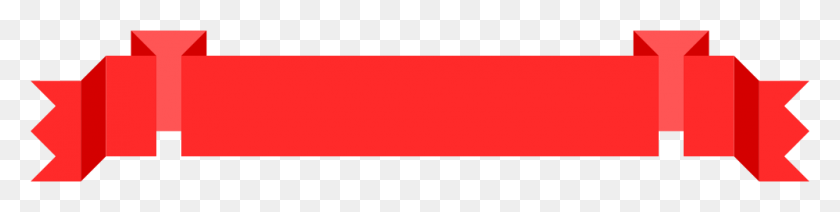 1000x195 Red Banner Vector Png Png Image - Red Banner PNG