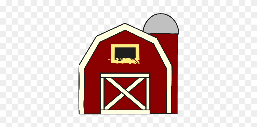 352x354 Red Barn Clip Art - Big House Clipart