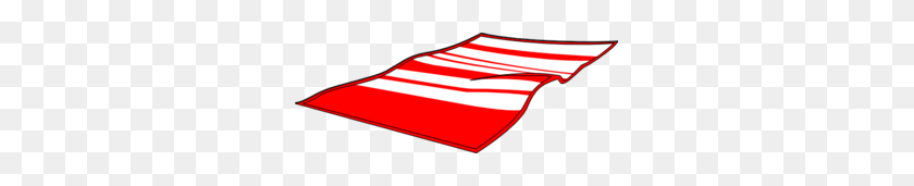 297x111 Red Beach Towel Clip Art - Towel Clipart