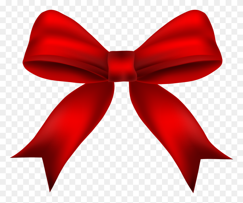 8000x6603 Red Beautiful Bow Png Clip - Bow PNG