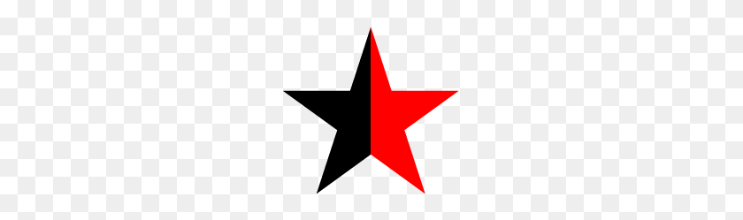 199x189 Red Black Star - Black Star PNG