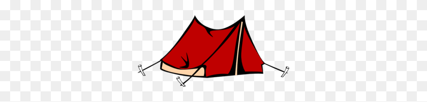 298x141 Red Blank Tent Clip Art - Tent Clipart