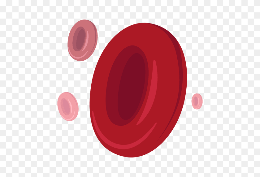 512x512 Red Blood Cells Illustration - Red Oval PNG