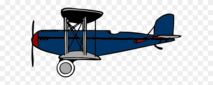 594x275 Red Blue Biplane Clip Art Free Vector - Greenhouse Clipart