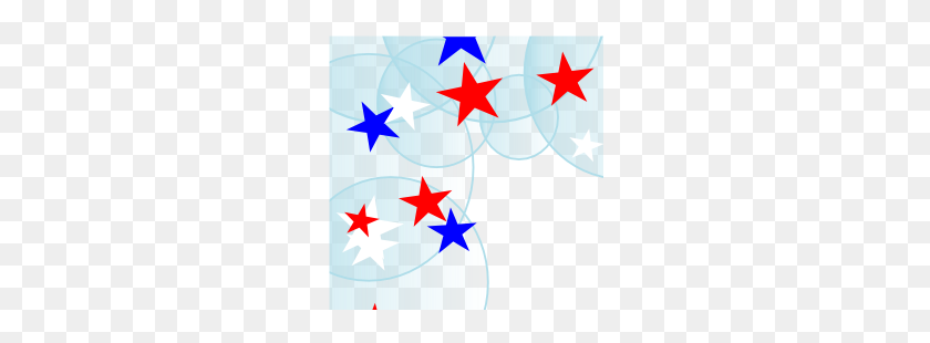 250x250 Red, Blue, White Stars With Bubbles Of July - Red White And Blue Stars Clipart