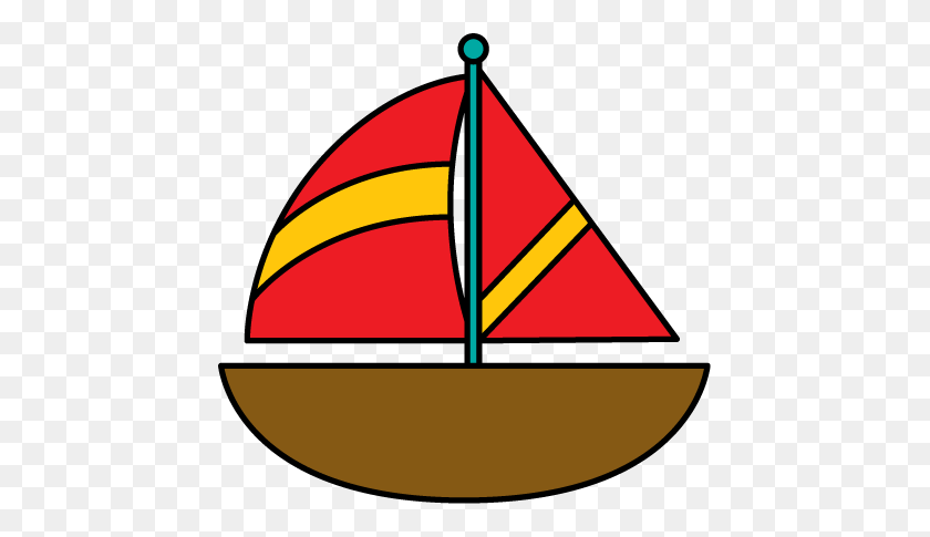 445x425 Красная Лодка Картинки - Спасательная Шлюпка Клипарт