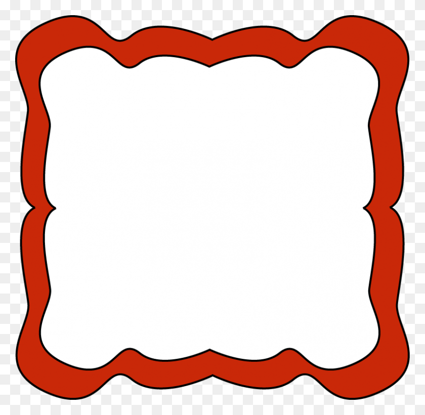 808x788 Red Border Clipart - Red Snowflake Clipart