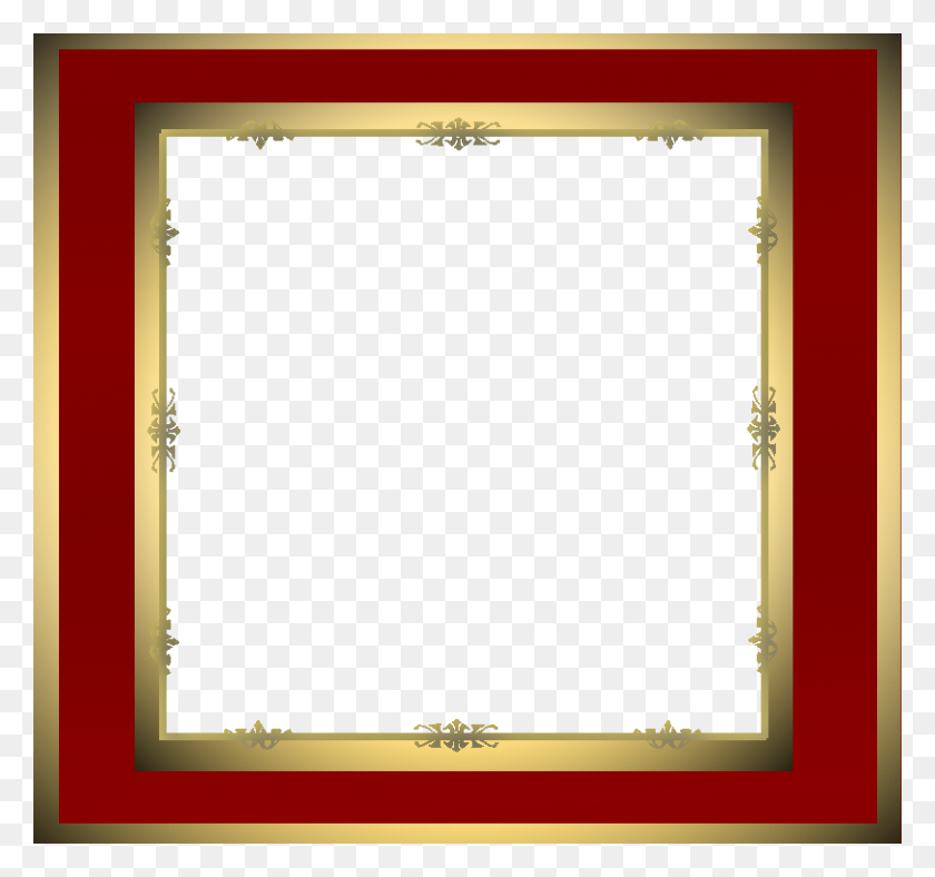 815x761 Red Border Frame Png Image - Red Border PNG