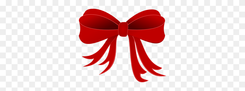 300x252 Red Bow Christmas Clipart - Christmas Bow Clipart