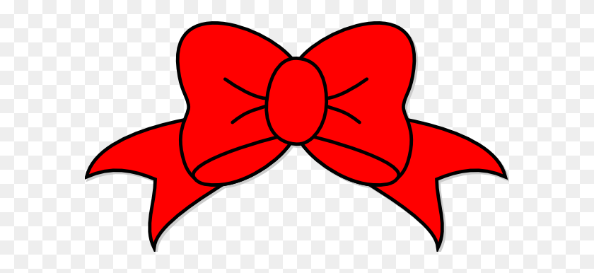 600x326 Red Bow Clip Art - Red Ribbon Clipart
