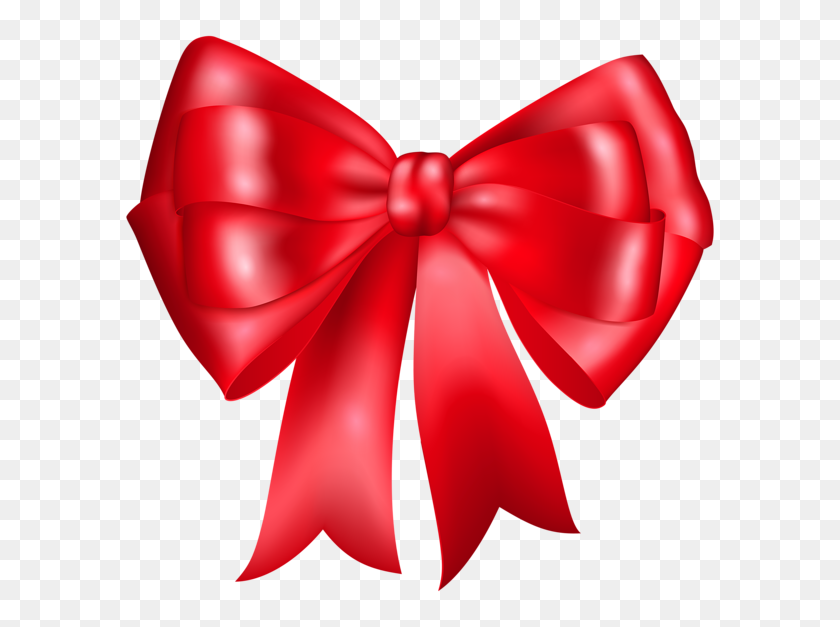 600x567 Red Bow Clip Art Png - Red Bow Clipart
