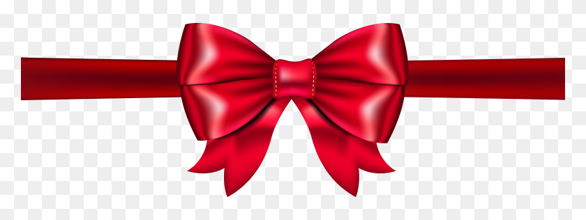 8000x2631 Red Bow Png Clip - Red Tie PNG