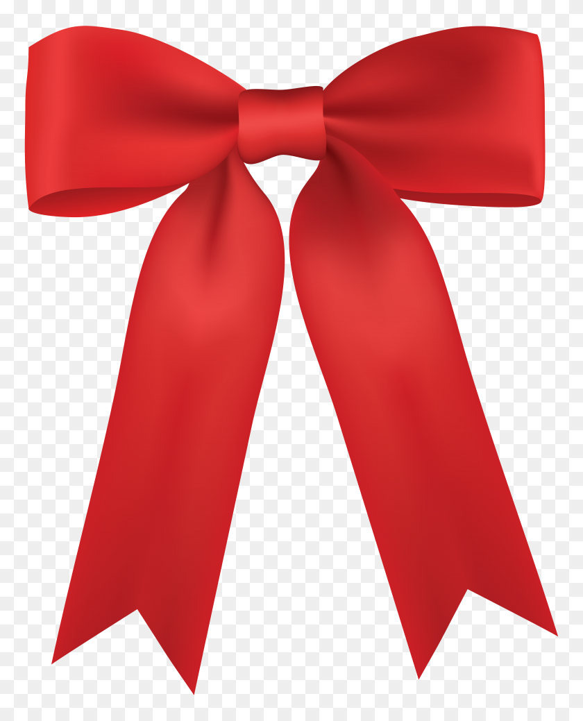 6372x8000 Red Bow Png Clip Art - Silk Clipart