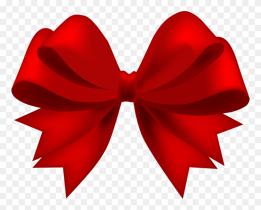 8000x6313 Red Bow Transparent Png Clip Art - Red Ribbon PNG
