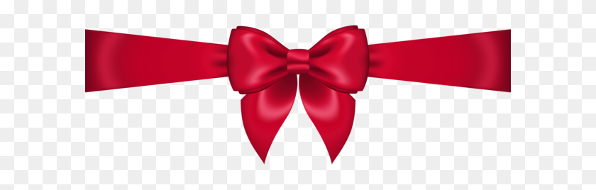 600x208 Red Bow Transparent Png Clip Art Image Menu Designs - Red Bow PNG