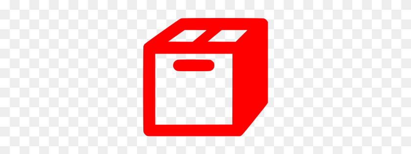 256x256 Red Box Icon - Red Box PNG