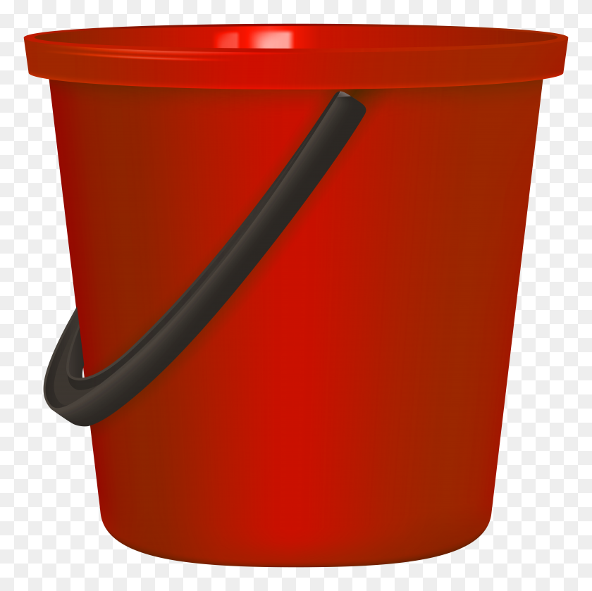8000x8000 Red Bucket Png Clip Art - Plastic PNG