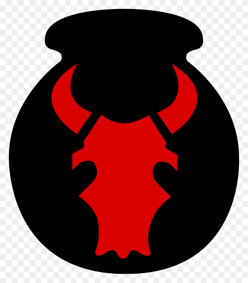 2000x2301 Красный Бык Пехотной Дивизии Сси - Красный Булл Png