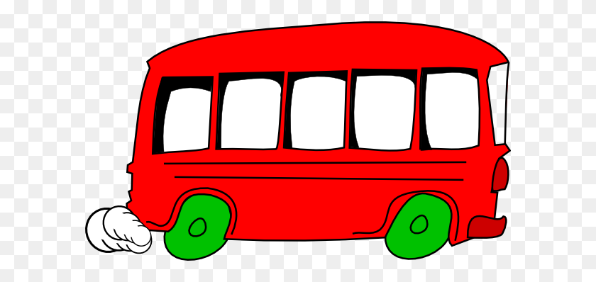 600x338 Красный Автобус Клипарт - Клипарт Автокатастрофы