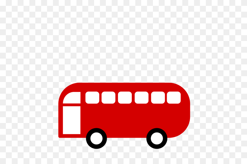 500x500 Imagen De Red Bus - Autobus Clipart