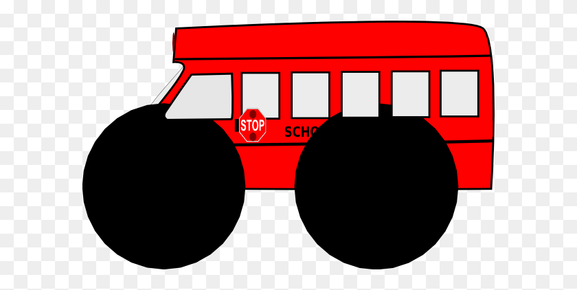 600x362 Красный Автобус Школьный Картинки - Школьный Автобус Клипарт