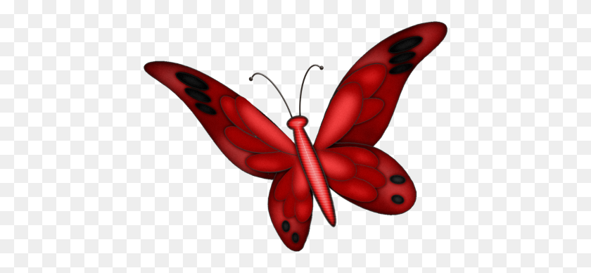 432x328 Red Butterfly Png - Butterfly PNG Images