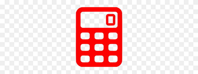 256x256 Красный Значок Калькулятора - Значок Калькулятора Png