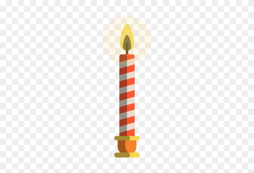 512x512 Red Candy Cane Pillar Candle - Pillar PNG