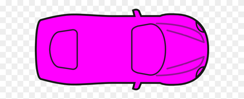 600x283 Красная Машина - Вид Сверху Автомобилей Клипарт