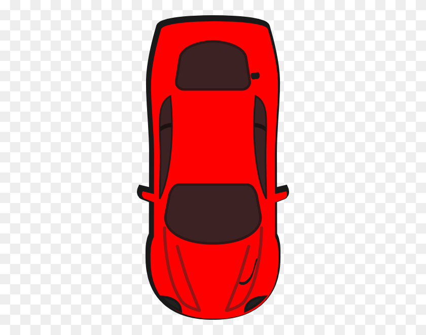 300x600 Красный Автомобиль - Автокресло Клипарт