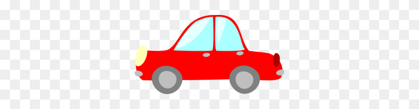 300x159 Red Car Clipart - Car Driving Away Clipart