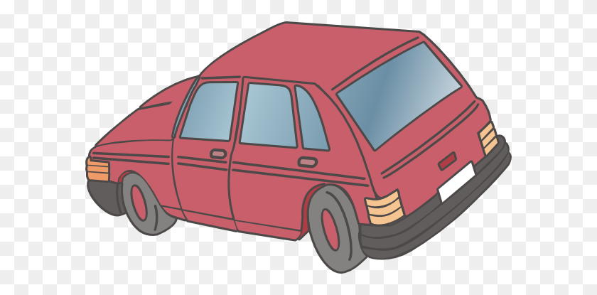 600x355 Red Car Hatchback Clip Art Free Vector - Red Car Clipart