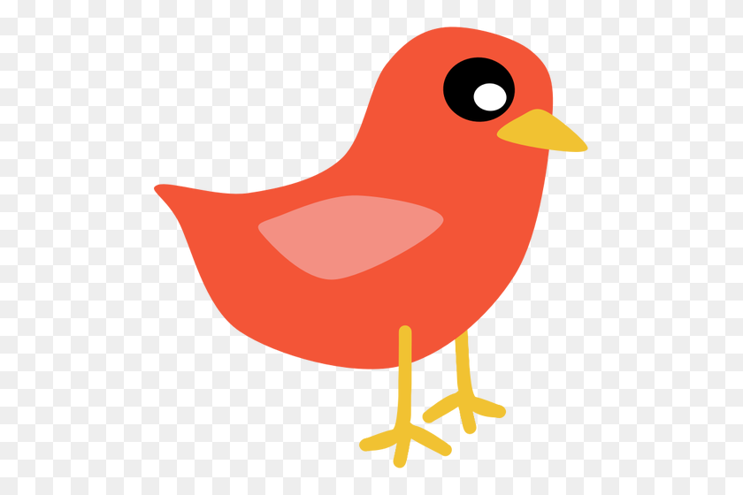 491x500 Red Cardinal Bird Vector Clip Art - Songbird Clipart