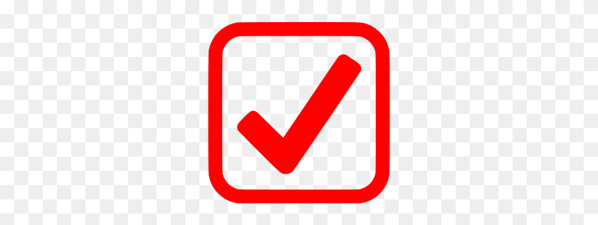 256x256 Red Checked Checkbox Icon - Red Check Mark PNG