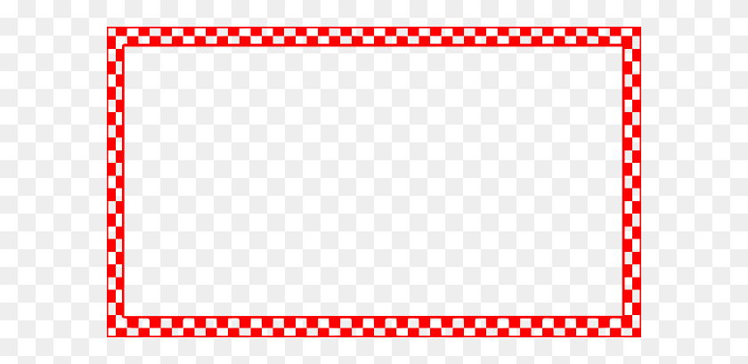 600x349 Red Checkered Border Clip Art - Red Border Clipart